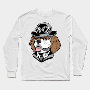 Cavalier King Charles Spaniel in Steampunk Outfit Long Sleeve T-Shirt